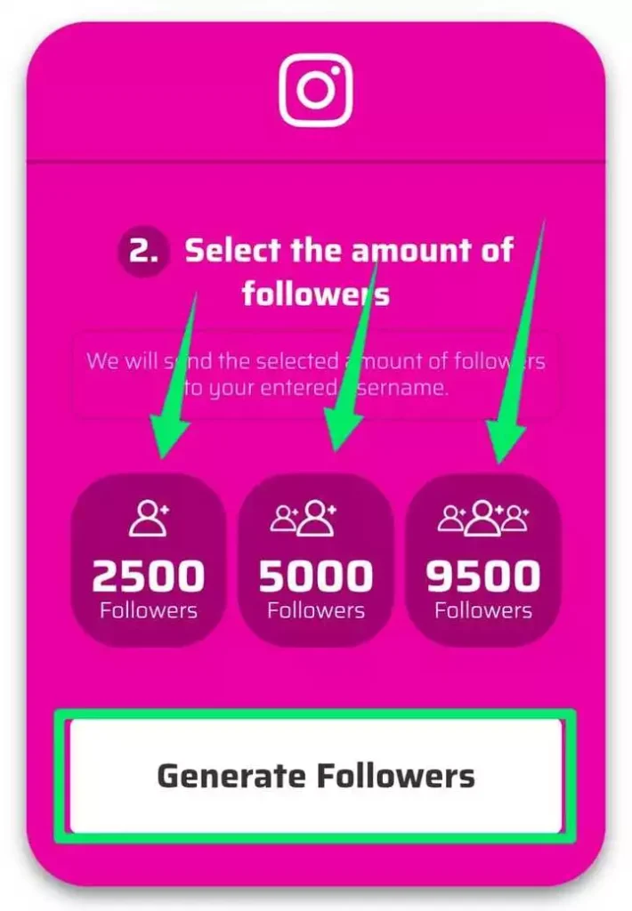 Zazofame - Select the Amount of Followers